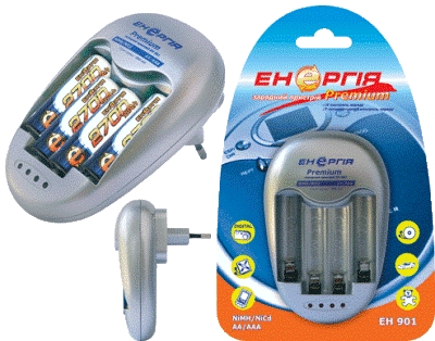 Зарядний пристрій EH-901 (Premium) для AA/AAA, Енергія