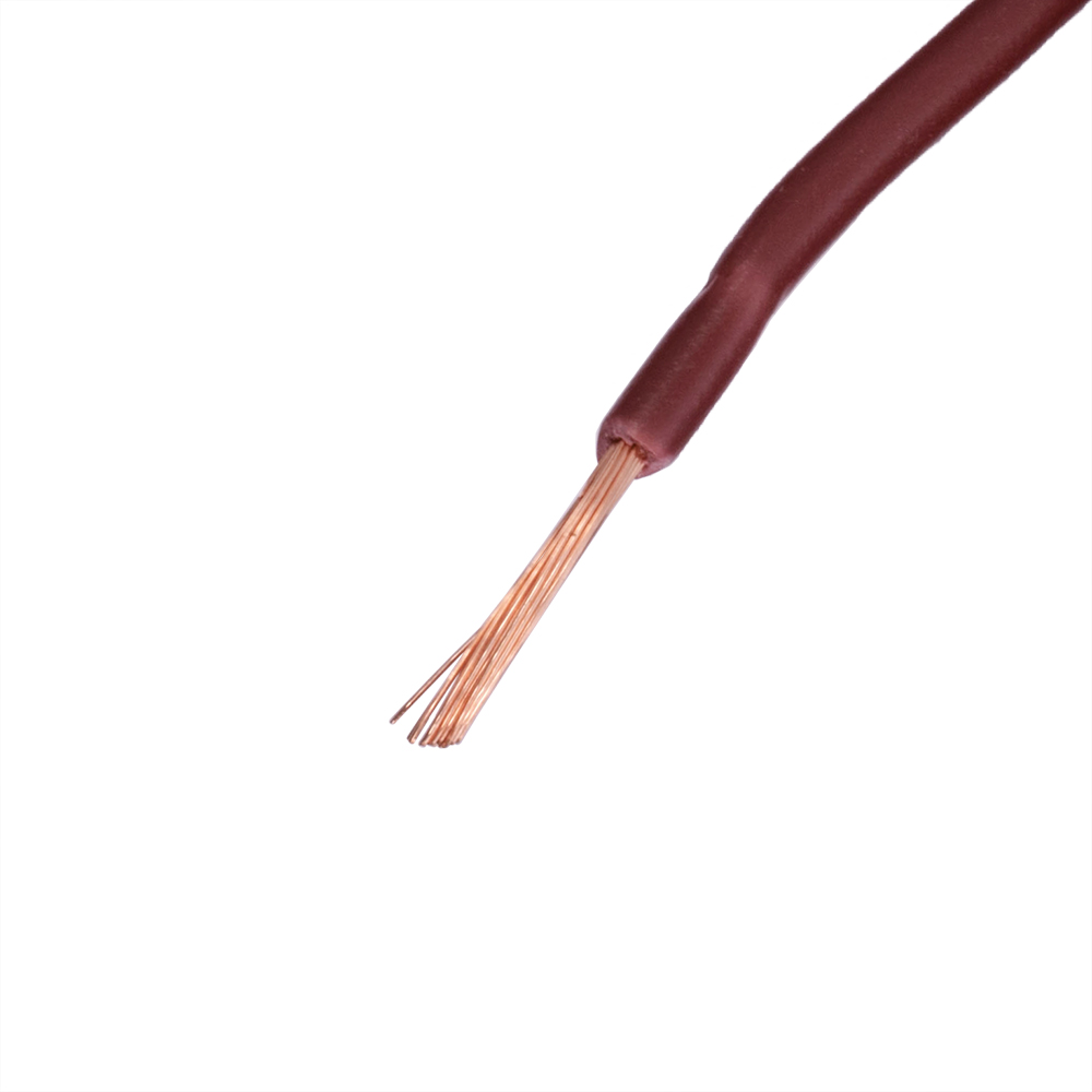 Провід багатожильний 0.75mm² (19AWG/24xD0.20мм, мідь, PVC), коричневий