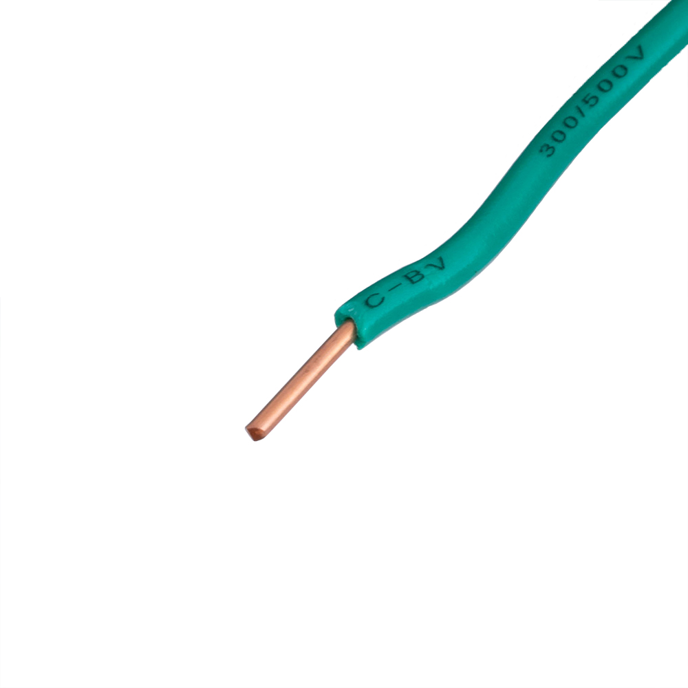 Провід одножильний 0.75mm² (19AWG/D0.80мм, мідь, PVC), зелений
