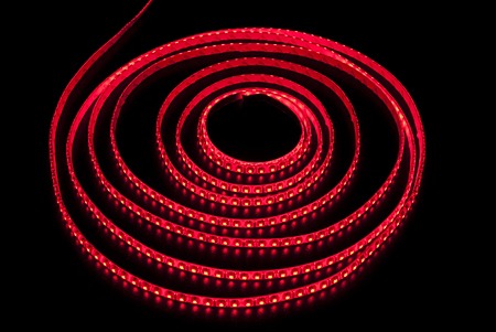 Стрічка світлодіодна червона IP33, 60LED / м (темна підкладка)