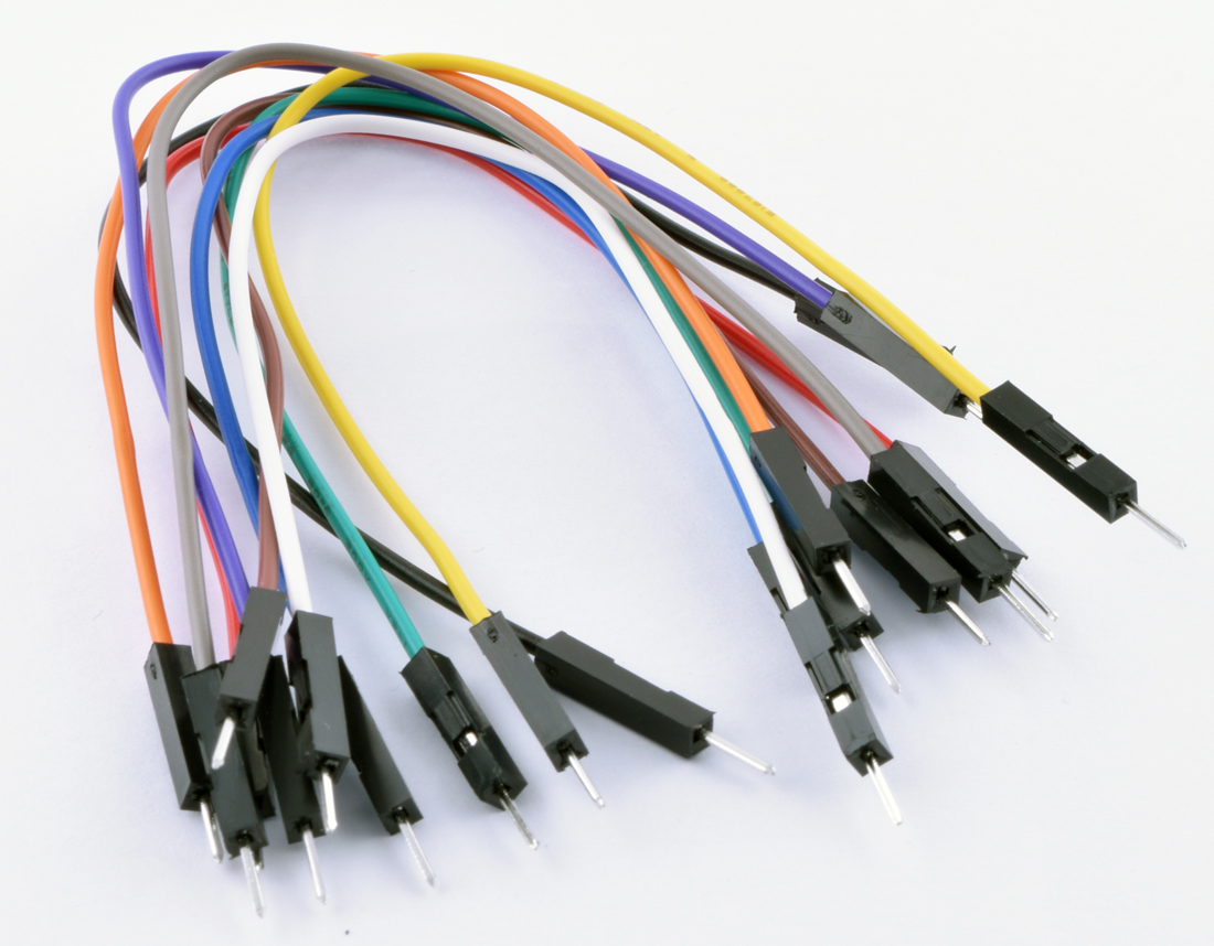 З'єднувальні провода упаковка 10штук, 10 кольорів, довжина провода 150мм