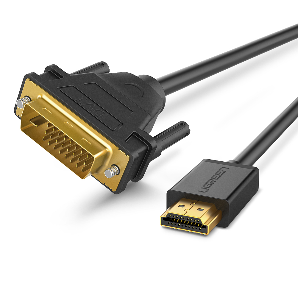 Кабель HDMI-DVI (24 + 1) Bi-direction 1m (UGREEN HD106)
