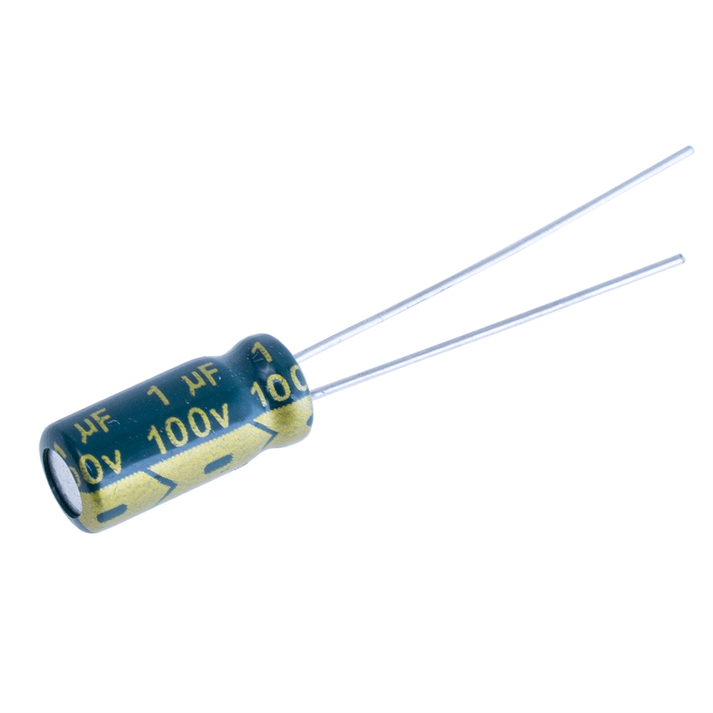 1uF 100V 5x11mm 105°C JCCON(електролітичний конденсатор