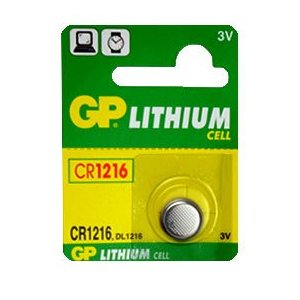 Батарейка CR1216 літієва 3V 1шт. GP Batteries CR1216 3V, GP, U5