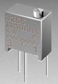 200 kOhm 3266W-1-204-Bourns (потенціометр настроювальний вивід, регулювання зверху; 6,71х7,24х4,88мм)