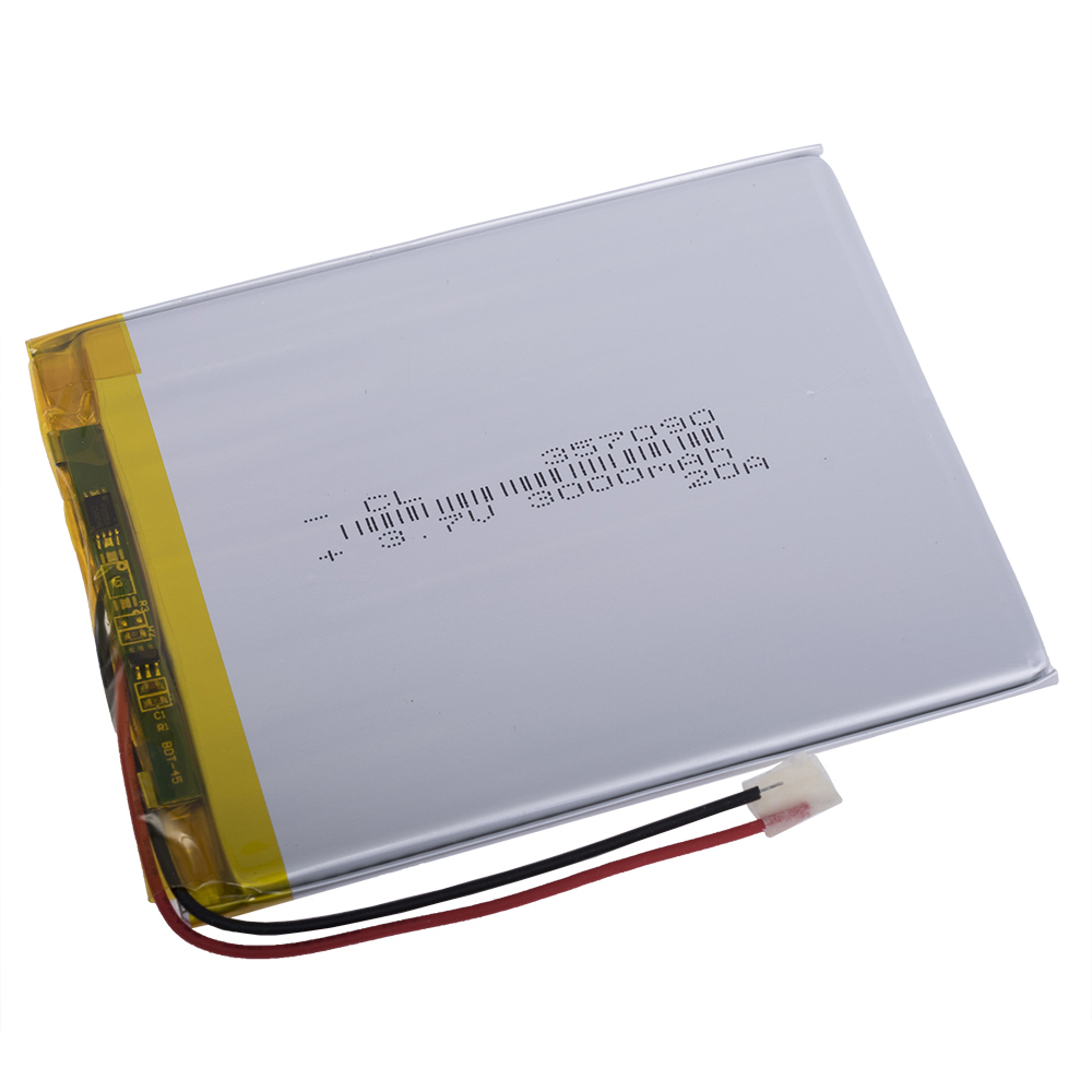 LiPo 3000 mAh, 3,7V, 3,5x90x70мм із проводами (акумулятор літій-полімерний CL357090