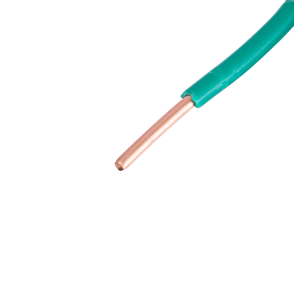 Провід одножильний 4.0mm² (12AWG/D2.25мм, мідь, PVC), зелений