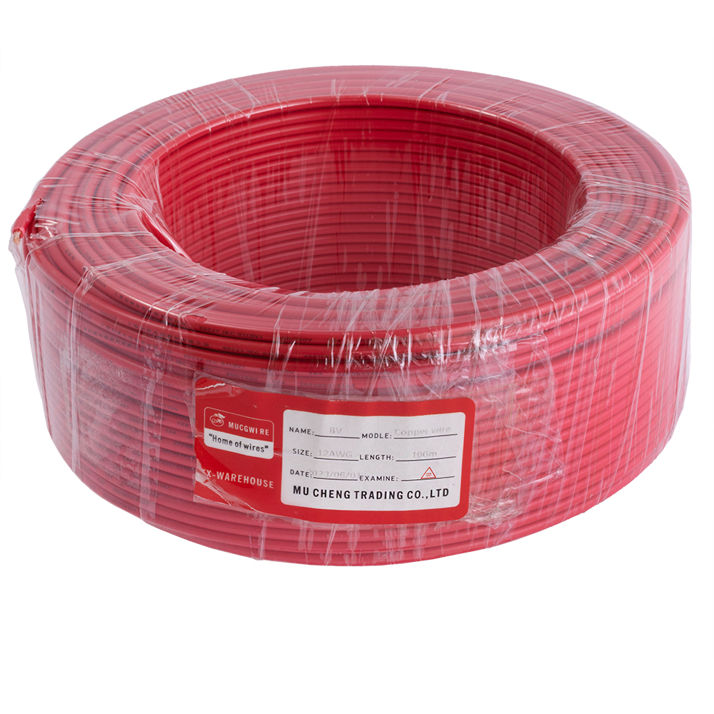Провід одножильний 4.0mm² (12AWG/D2.25мм, мідь, PVC), червоний