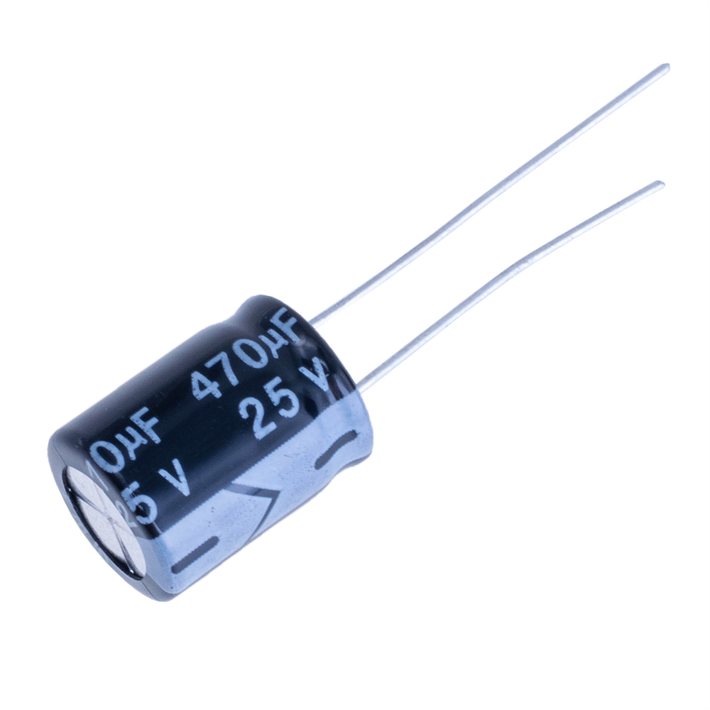 470uF 25V 10x12mm 105°C (електролітичний конденсатор)