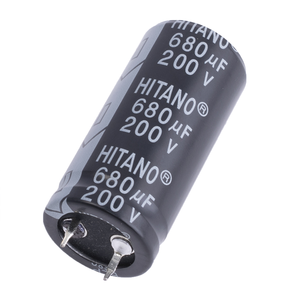 680uF 200V ELP 22x45mm (ELP681M2DBA-Hitano) (електролітичний конденсатор)