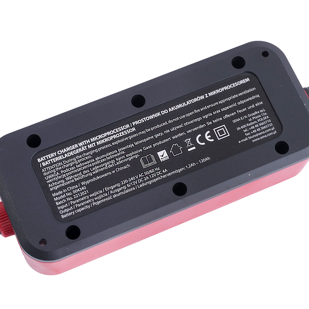 Зарядний пристрій для свинцево-кислотних акумуляторів 6V/12V 4A (Sena 004340)