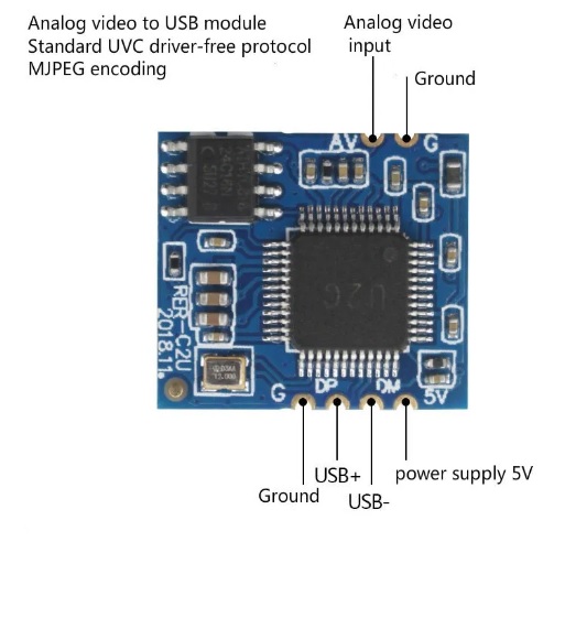 Перетворювач AV в USB (UVC бездрайверовий протокол MJPEG)