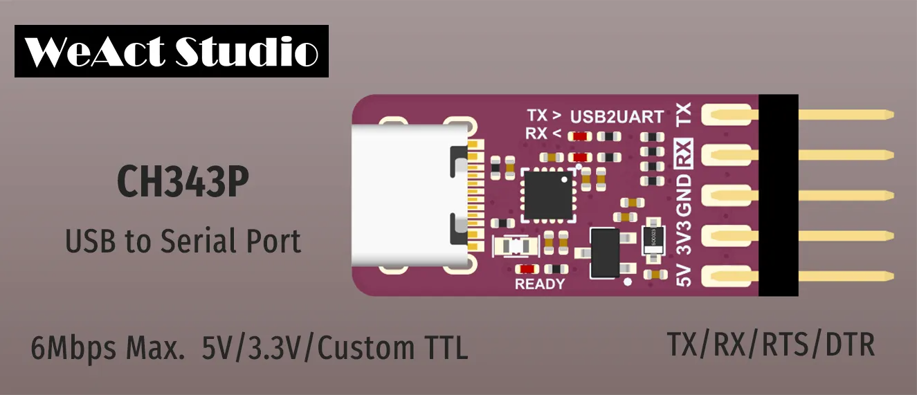 Перетворювач CH343P USB - Serial Port (WeAct Studio)