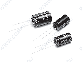 100uF 10V SH 5x11mm (ECAP 100/10V 0511 SH 105C Yageo) (электролитический конденсатор)