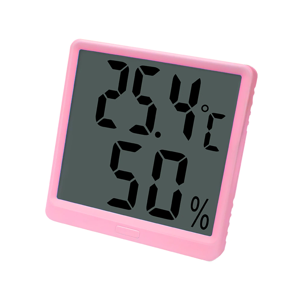 Термометр з гігрометром PZEM-027 (Peacefair), рожевий