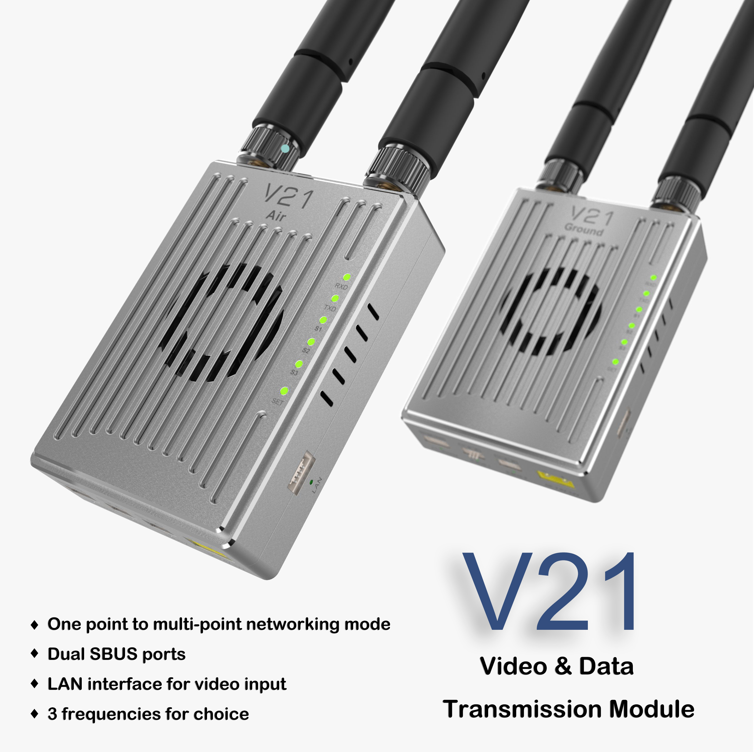 V21 Набір для зв'язку V21 : відео, телеметрія, управління - 10 км