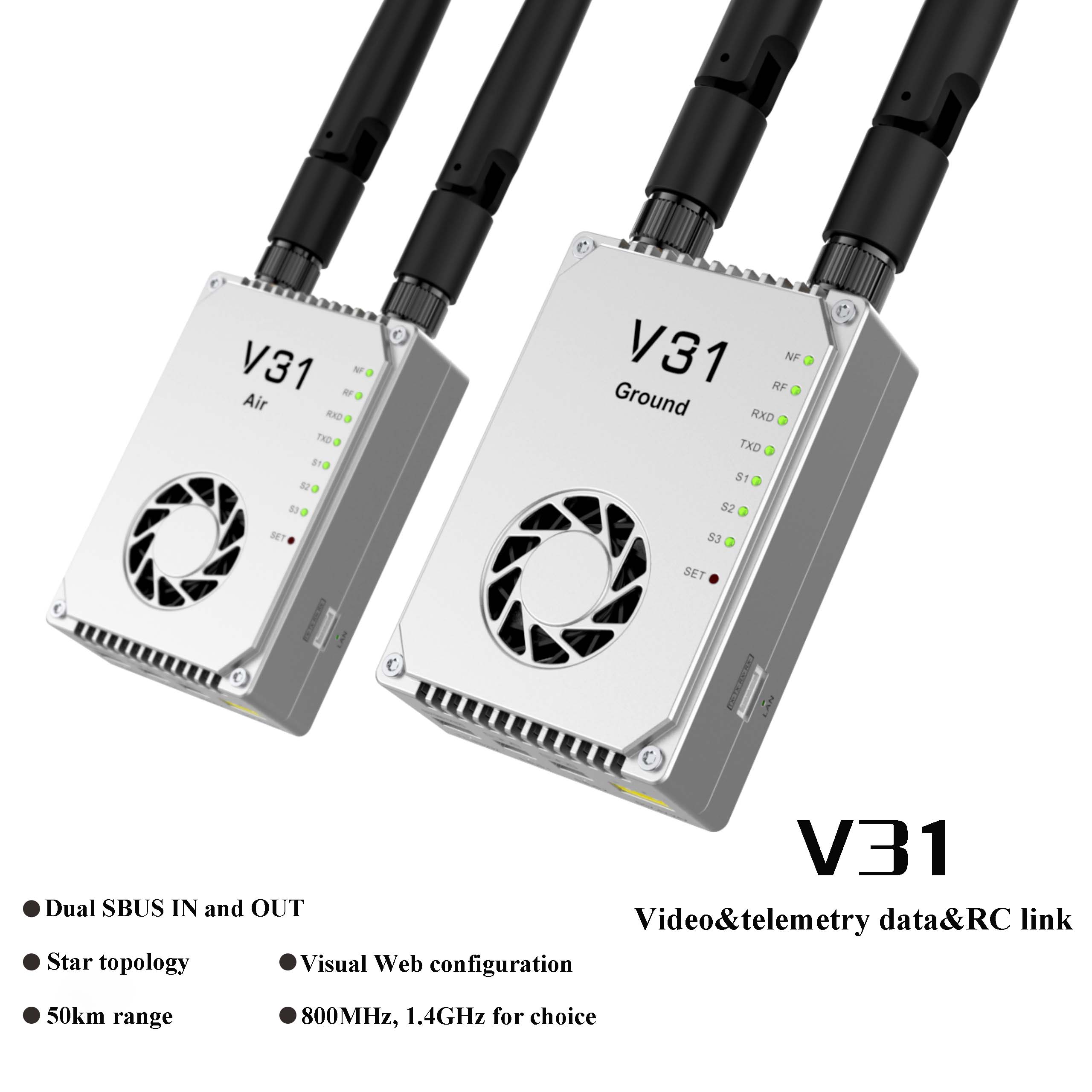 V31 Plus Набір для зв'язку V31 Plus : відео, телеметрія, управління - 30 км