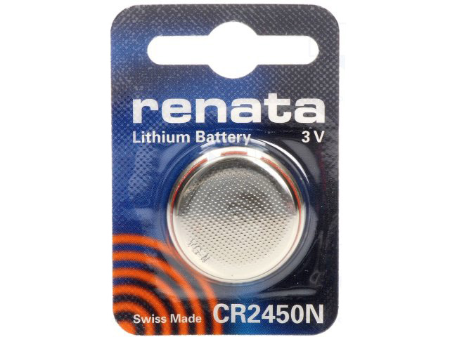 Батарейка CR2450 літієва 3V 1шт. Renata CR2450N B1