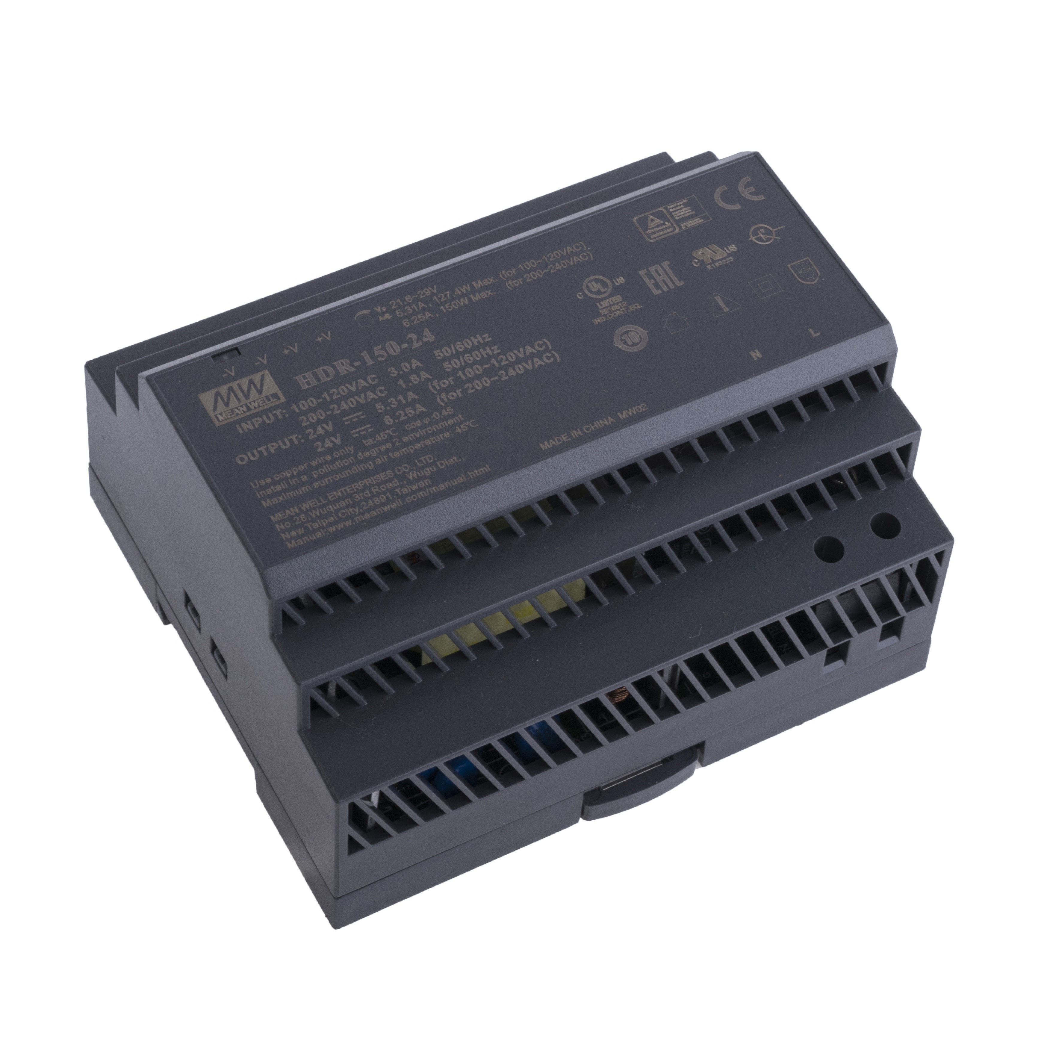 Блок живлення на DIN-рейку 150W 24V HDR-150-24