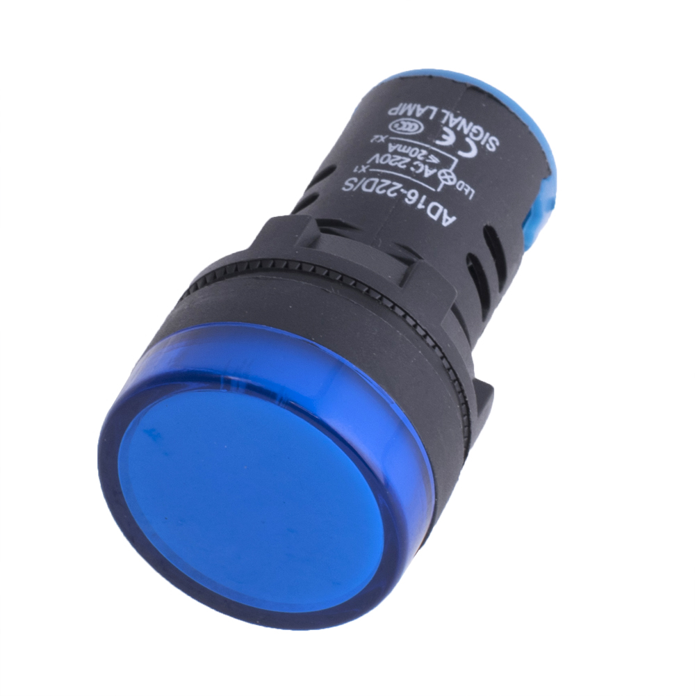Індикаторна LED лампа AC 220V синя (AD16-22D / S, Hord)