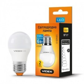 Лампа светодиодная 6Вт VIDEX Standart, 3000К, E27, 220V  (VL-G45e-06273)