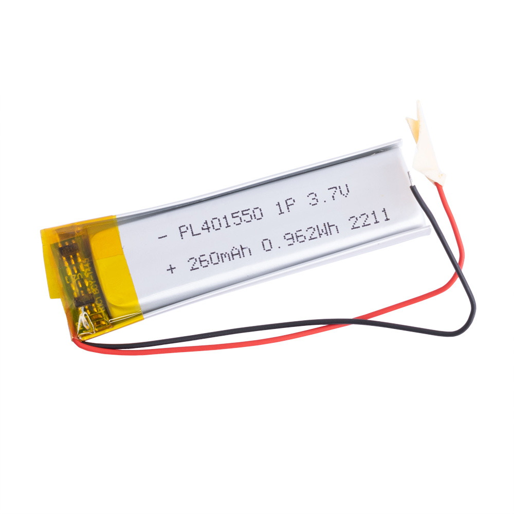 LiPo 260 mAh, 3,7V, 4x15x50мм LiPower акумулятор літій-полімерний PL401550