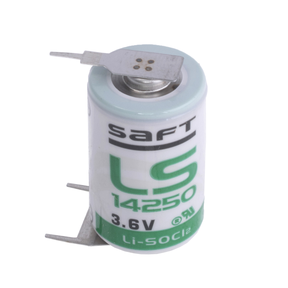 Батарейка 1/2AA літієва 3,6V 1шт. з контактами SAFT LS142503PFRP