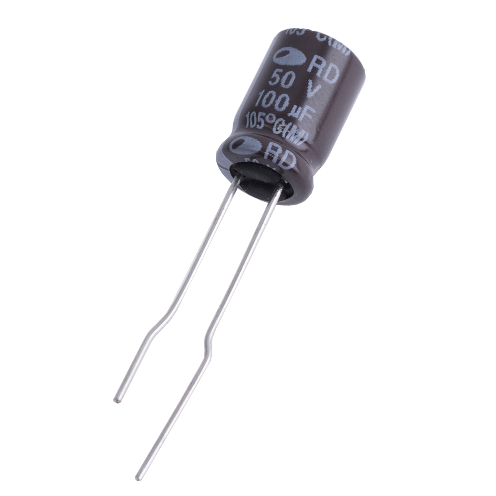 100uF 50V RD 8x11mm 105°C (RD1H107M0811MPF-Samwha) (електролітичний конденсатор)