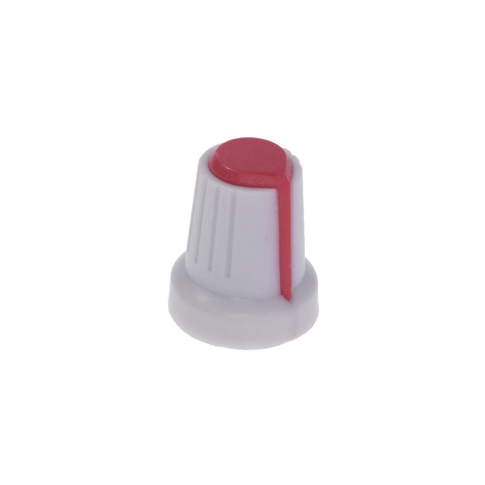 Ручка пластиковая для потенциометра серая с красной заглушкой