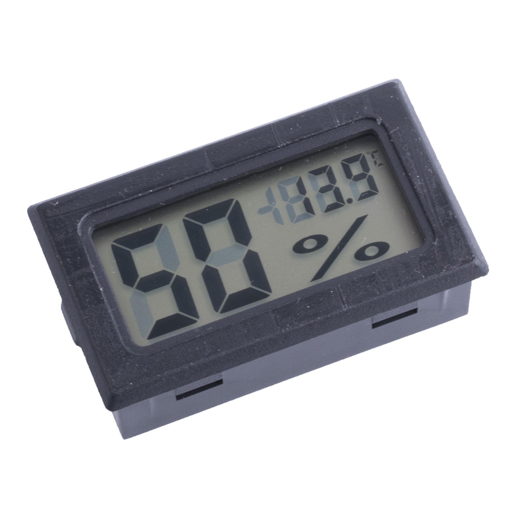 Термометр гігрометр на панель чорний УЦІНКА (залишки клею на корпусі)
