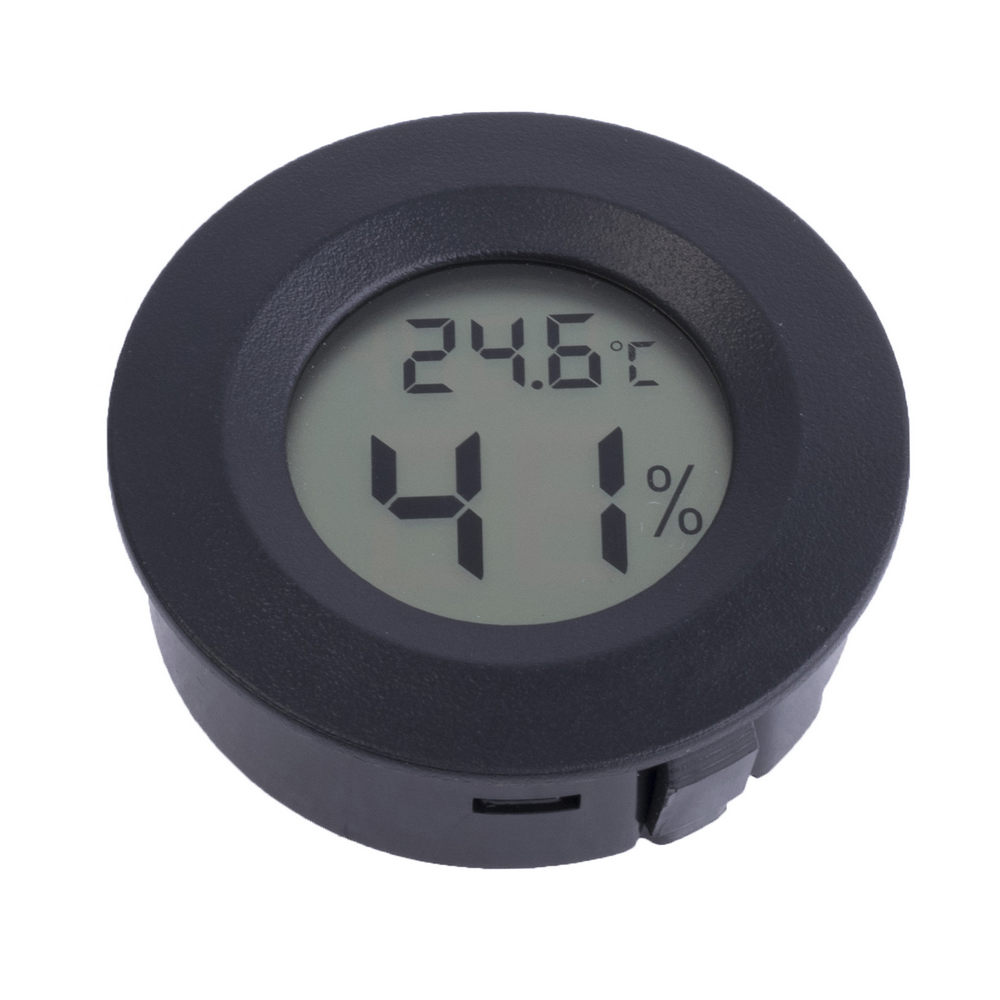 Термометр із гігрометром чорний