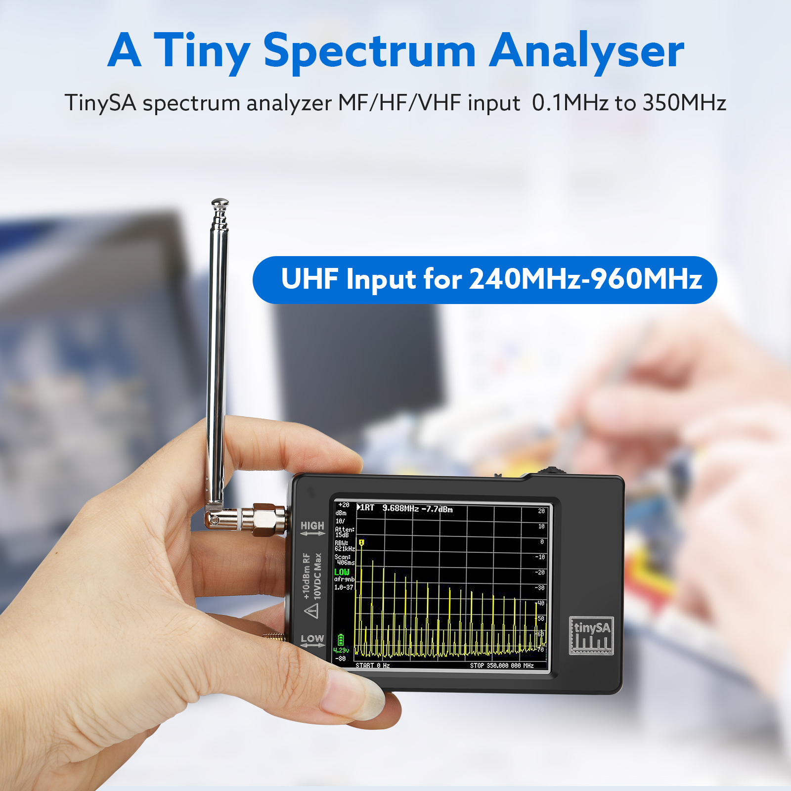 Аналізатор спектру tinySA 960MHz
