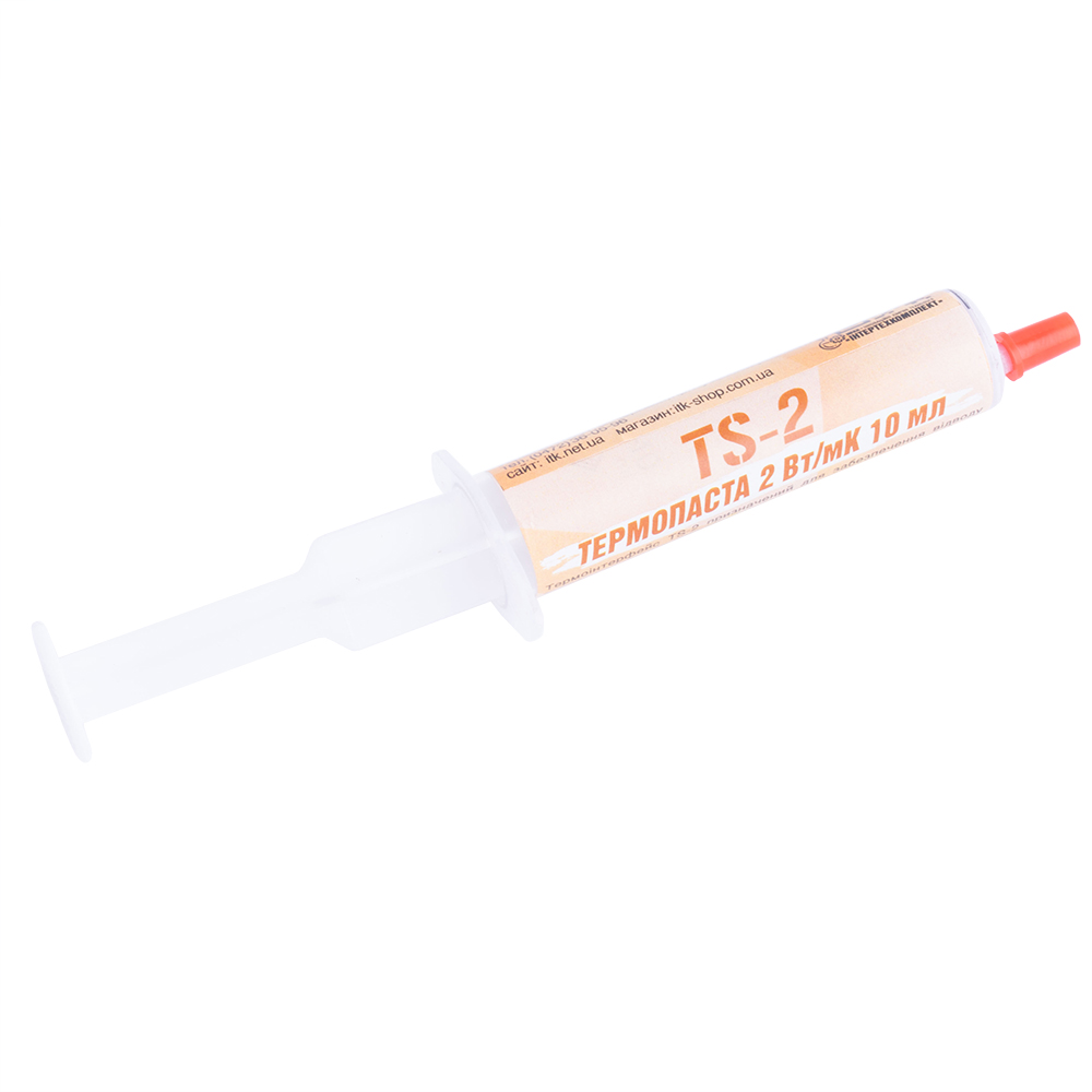 Термопаста невисихаюча TS-2 (2-2,2 Вт/м · К), 31г, шприц 10мл