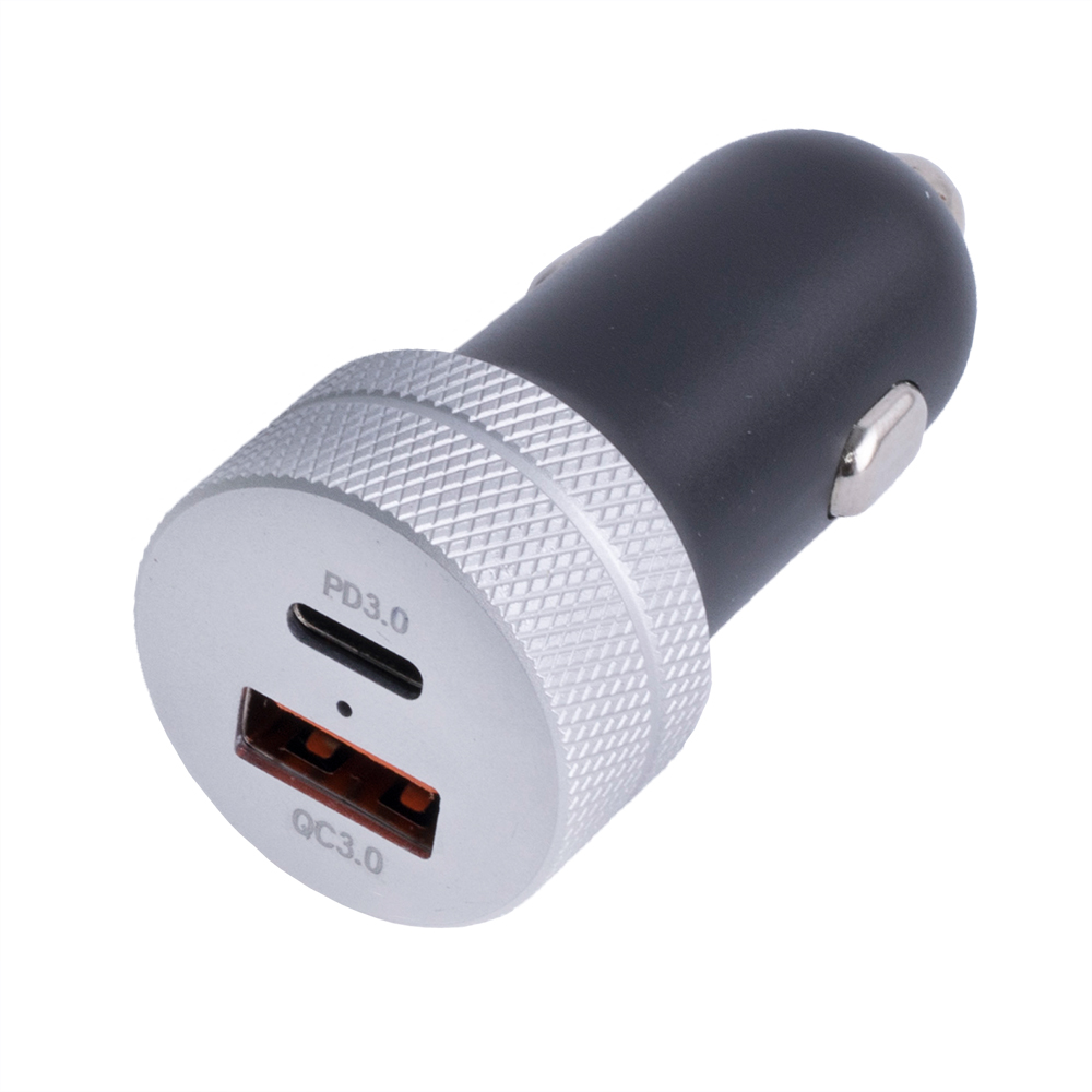 Автомобільний зарядний пристрій USB-A+USB-C. Уцінка: без упаковки