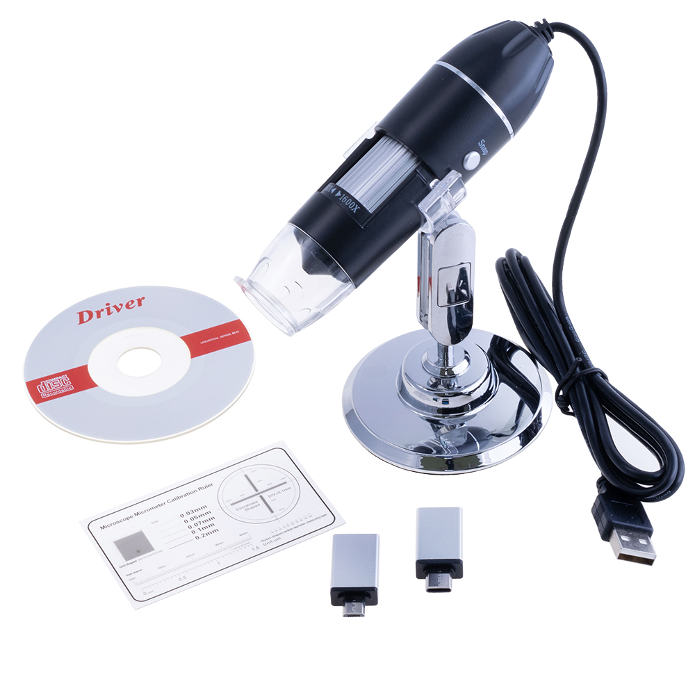Мікроскоп USB 1,3 MPix 50x-1600x з підсвічуванням CS02-1600