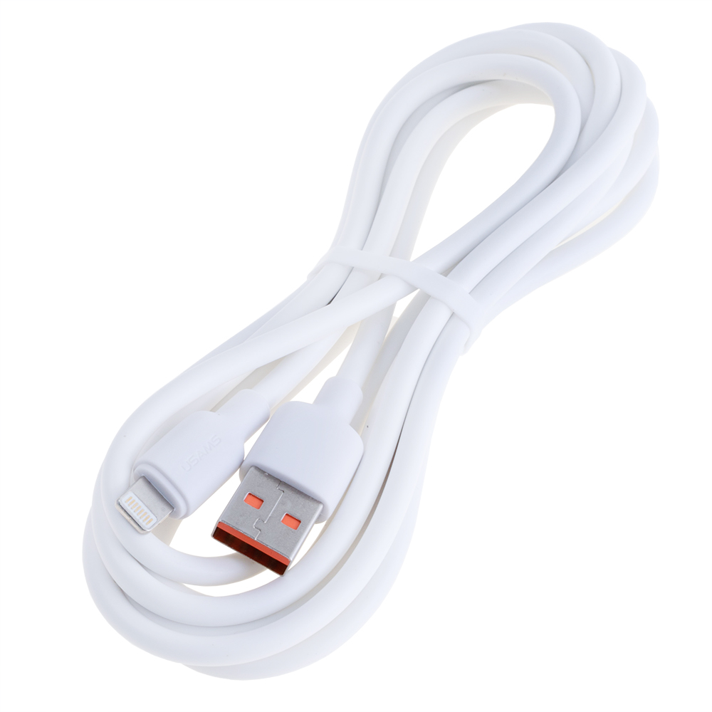 Кабель USB Lighting 2.4A 2m, білий (SJ605USB01 – USAMS)