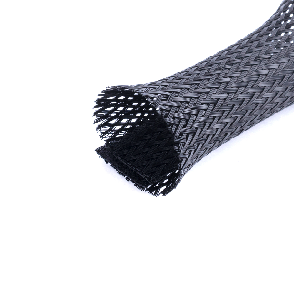 ПЕТ рукав для кабелю із застібкою Velcro чорний 20мм (SB-ES-SC-020)