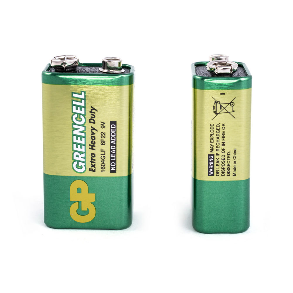 Батарейка солевая 1604G, 6F22 ("крона"), 9V, GP Batteries, U1