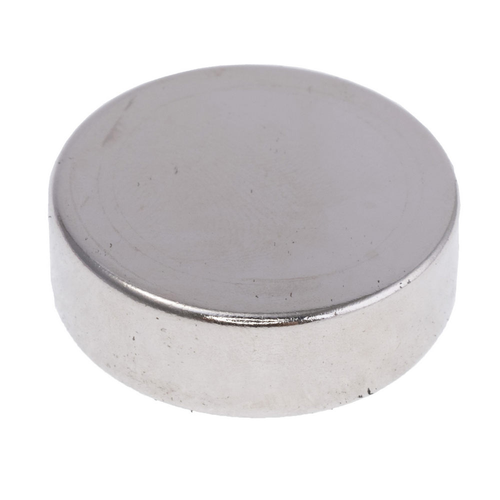 Магнит NdFeB, диск/цилиндр D30 x 10 mm (N38), Ni+Cu+Ni (никель)