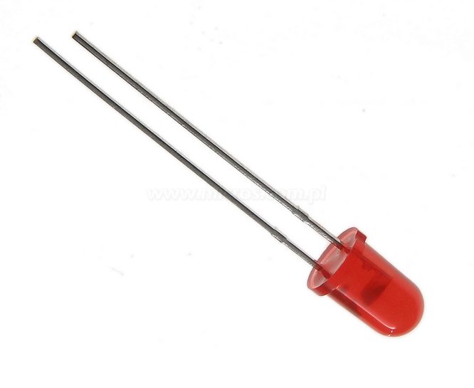 Светодиод 5мм красный 640 nm, 30° (Q500HCR1D -YETDA)